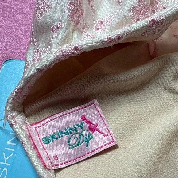 Pink and Cream Bikini Bottom - Picture 4 of 4